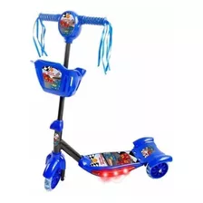 Patinete Dm Toys Com Cesta Corrida Divertida Azul 