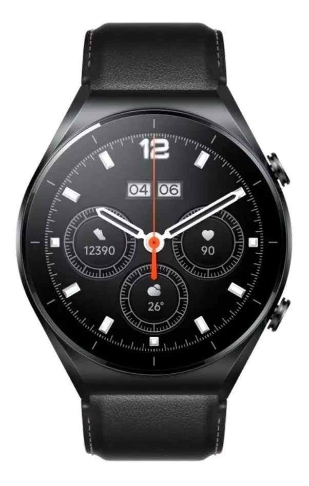Xiaomi Watch S1 1.43 Caja De Acero Inoxidable Negra, Malla Negra De Cuero
