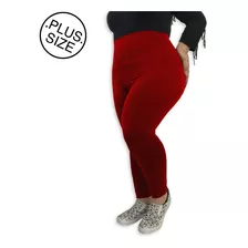 Calça Legging Feminina Plus Size Grosso Preta Cós Alto G1 G5