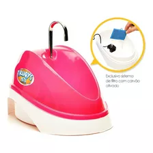 Fonte Bebedouro Para Gato Água Corrente Rosa 110v Truqys Pet