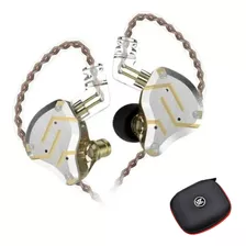 Kz Zs10 Pro Sem Mic + Case Retorno De Palco A Pronta Cor Glare Gold