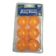Kit 6 Bolas De Ping Pong - Dm Toys