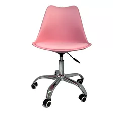 Silla Estilo Eames De Oficina Acojinada Varios Colores 