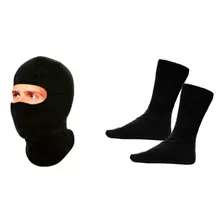 Meias Térmicas Balaclava Kit Frio Intenso Flanelado Extreme