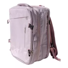 Mochila Viaje Carry On 24l Monobag Calidad Deluxe Reforzada Color Lila Diseño De La Tela Liso