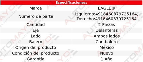 Dos Bases Amortiguador Delanteras Eagle Ilx 2.0l 4 Cil 13-15 Foto 2