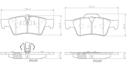 Balatas Traseras / Mercedes-benz R350 2008 - 2009 Cermica Foto 2