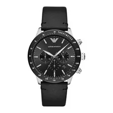 Relogio Emporio Armani Ar11243 Couro Fundo Preto +n.f