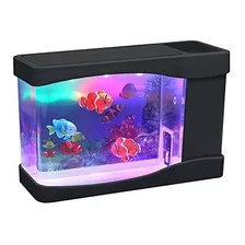 Mini Aquarium Fish Tank Multi Color Led