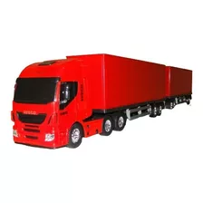 Caminhao Brinquedo Iveco S Way Hi Way Bau Dolly 9 Eixo Carga