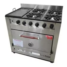 Cocina Industrial Pevi 4h 90cm Premium 4h+p A Gas