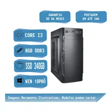 Cpu Computador Core I3 8gb Ssd 240gb Sata Windows 10