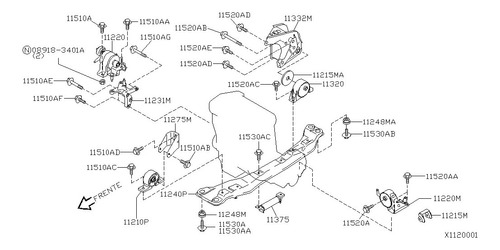 Soporte Transmision Compatible Nissan Sentra 1.6 L4 95-99 Foto 2