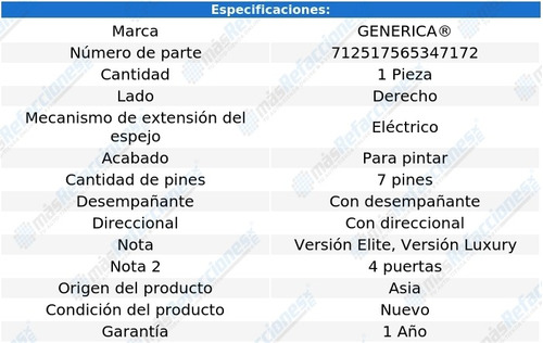 Espejo Derecho C/desemp C/direcc Q3 Quattro 13-16 Foto 2