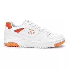 Zapatilla Blanca Y Naranja Blow Mujer Atomik