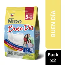 Pack Leche En Polvo Nido® Buen Día Bolsa 700g X2