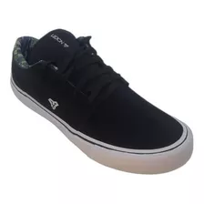 Tênis Masculino Skate Lejon Couro Preto Branco Original