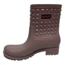 Bota Lluvia Gummi Glam Nueva Con Pequeños Detalle De Fabrica