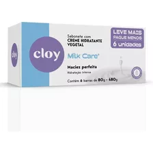 Kit 6 Sabonete Cloy Ultra Hidratante Milk Care Beauty Bar