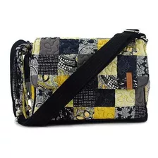 Bolsa Feminina Transversal Samantha Patchwork Giuliana Fiori