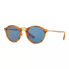 Óculos De Sol Persol Clássico Lente Azul Masculino