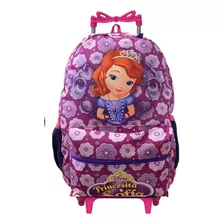 Mochila Infantil Rodinhas Princesa Sofia Rosa Infantil 