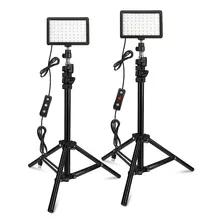 Set Kit 2 Luces Led Fotografia Y Video Con Tripode Regulable