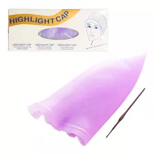 Highlight Cap Gorro Para Mechas Peluquería + Aguja Pelo Color Azul Marino