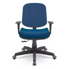 Cadeira Diretor Premium Base Aço Capa Relax Crepe Azul T12