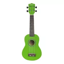 Ukelele Soprano Freeman Uk201 Verde Funda Y Cuerdas Aquila