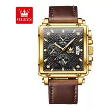 Olevs Square Relojes De Cuarzo De Lujo Para Hombre Reloj De