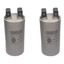 Capacitor De Marcha Continua Monofasico 2 Mf 450v Pack X2