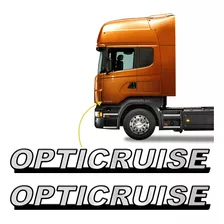 Adesivos Opticruise Scania Emblema Lateral Cromado Resinado