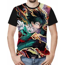 Camiseta/camisa My Hero Academia Izuku Midoriya Personagem