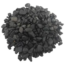 Piedra Decorativa Mármol Negro Semibrillante Jardin 2.5kg