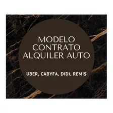 Modelo Contrato Alquiler Auto Uber, Cabyfa, Didi