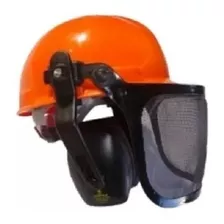 Capacete Conjugado Com Protetor Facial Auricular P Roçadeira