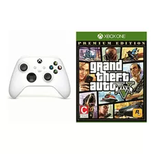 Control Inalámbrico Xbox Robot White + Gta V Premium