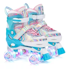 Patines Infantiles Con Luz Ajustable Y Diseño De Unicornio Y