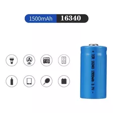 Bateria (3 Unidades) Cr123 16340 Li-íon Recarregável 1500mah