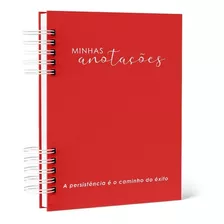 Caderno De Anotacoes 200 Paginas Colors | Vermelho Branco