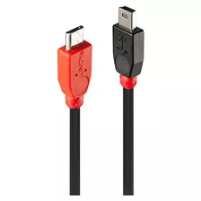 Otg Lindy 0.5m Usb - Negro, Tipo Micro-b A Mini-b (31717).