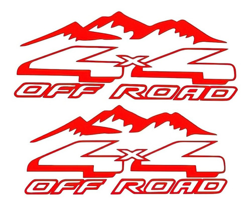 Stickers Vinil  Logotipo 4x4 Off Road 2 Calcomanas Rojo Foto 8