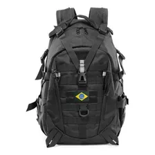 Mochila Tática 40l Reforçada Impermeável Assault Militar Cor Preto Desenho Do Tecido Liso