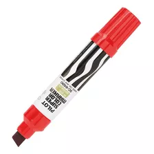 Marcador Plumon Jumbo Pilot Permanente Tinta Roja Cincel Color Rojo