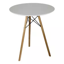 Mesa 60cm Jantar Redonda Mdf Base Eiffel Tripé Cozinha Nc