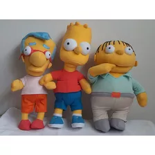 Lote Pelúcia Simpsons - Milhouse, Bart E Ralph (sunny)