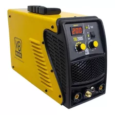 Máquina De Solda Inversora 200a Tig Mma 200s V8 Brasil -220v Cor Amarelo Com Preto 220v