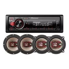 Aparelho Mp3 Pioneer Mvh-s218bt + 4 Falante Bravox 6 + 5 Pol