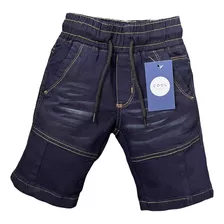 Bermuda Jeans Escura Infantil Masculina Tamanho 4 6 8 